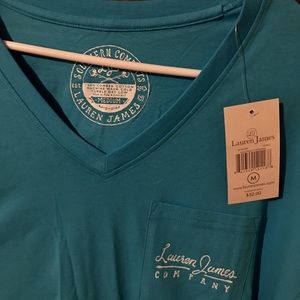 Lauren James LS shirt size medium NWT turquoise